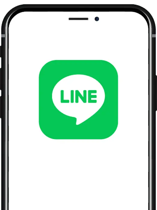 スマホにLINEのアプリが表示されているイラスト